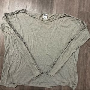 NSF Woven Sleeve Drape Top Size P